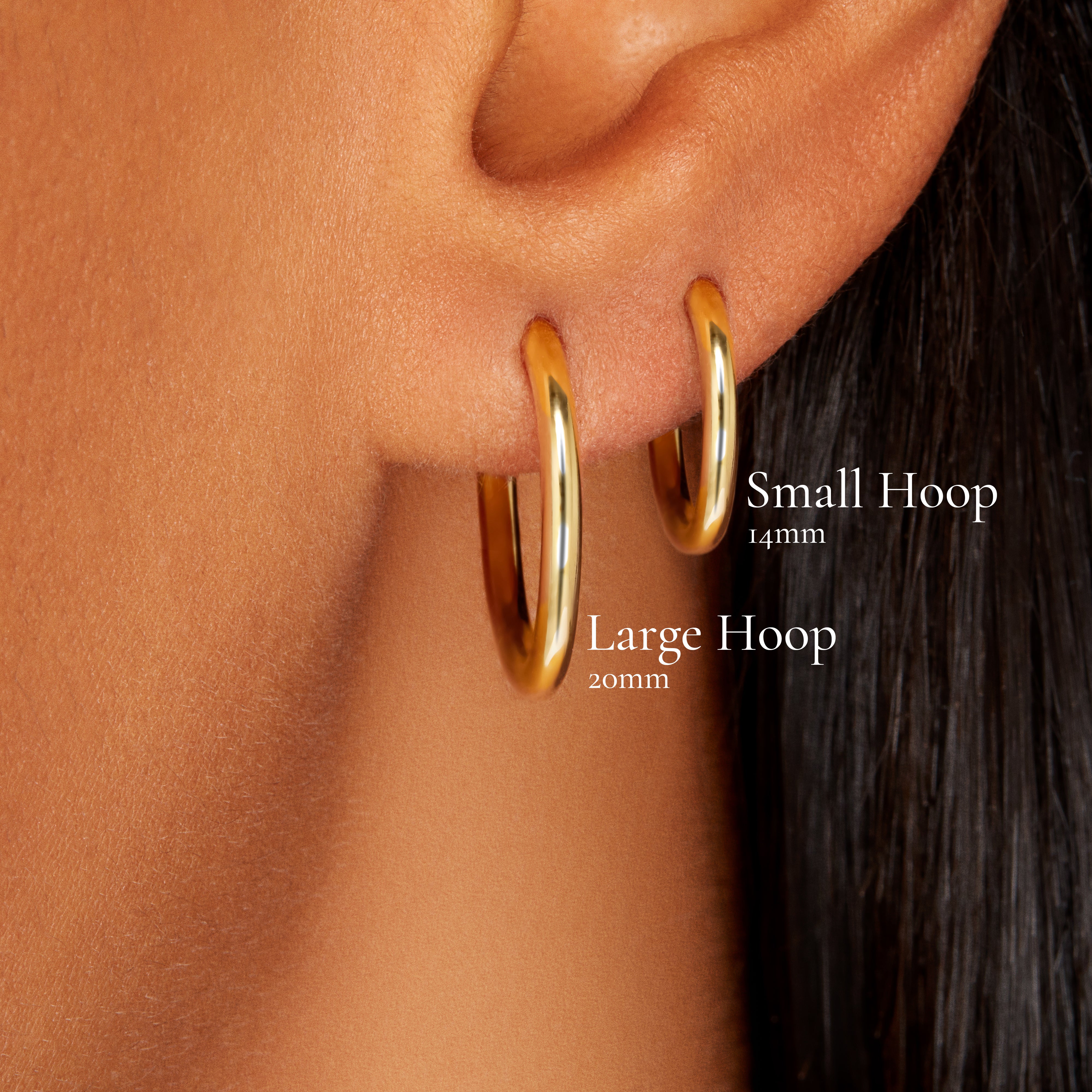 Small Hoops (Solid 18ct Gold) - Image 3
